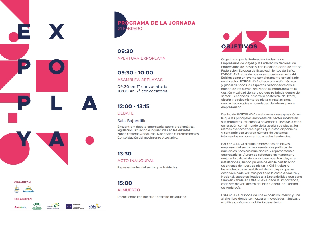 EXPOPLAYA 2020, PROGRAMA DE ACTIVIDADES
